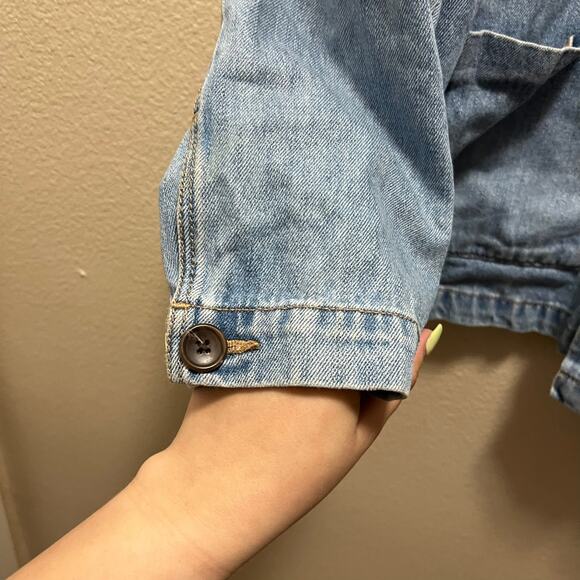 Old Navy Button Front Denim Jean Jacket Medium Wash Plus Size XXL - Picture 8 of 11